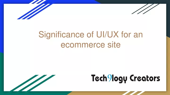 significance of ui ux for an ecommerce site