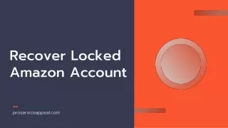 Recover Locked Amazon Account