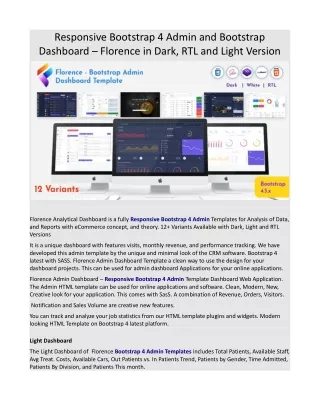 responsive bootstrap 4 admin and bootstrap