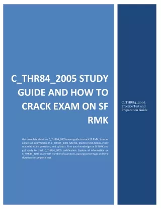 c thr84 2005 study guide and how to crack exam