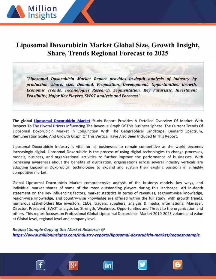 liposomal doxorubicin market global size growth
