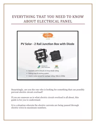 everything that you need to know about electrical