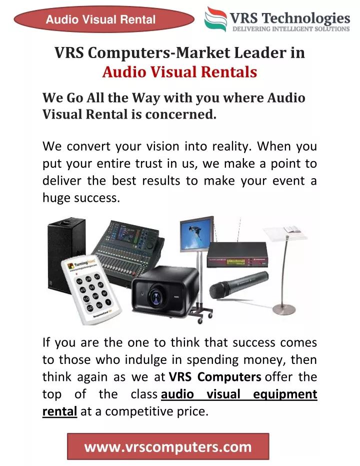 audio visual rental