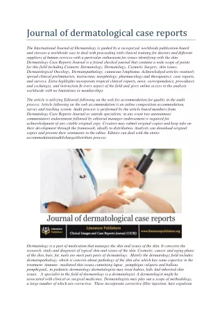 Journal of dermatological case reports