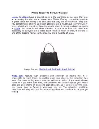 prada bags the forever classic