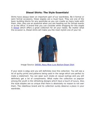 diesel shirts the style essentials