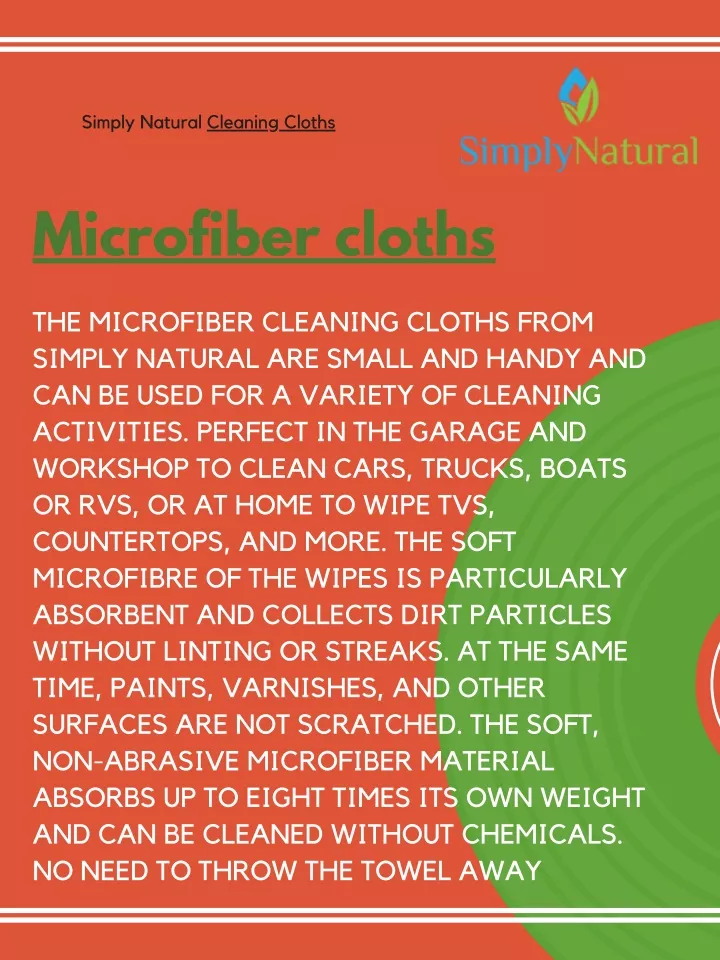 simply natural cleaning cloths