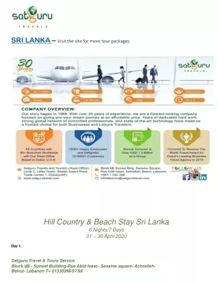 SRI LANKA - Budget Travel