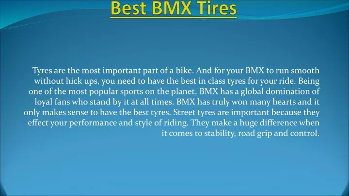 best bmx tires