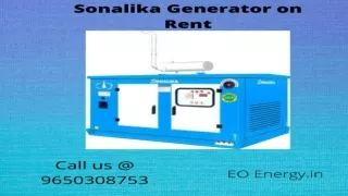 Sonalika Rental Generator