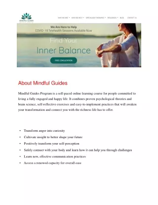 about mindful guides mindful guides program