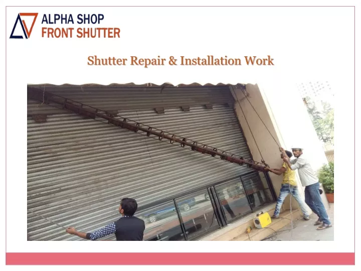 shutter repair installation work
