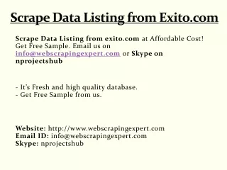 scrape data listing from exito com