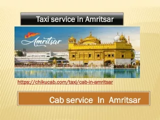 Book Taxi Service In Amritsar| Best Cab Service In Amritsar