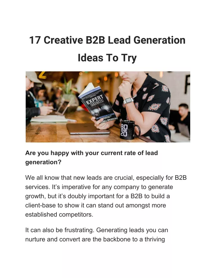 17 creative b2b lead generation