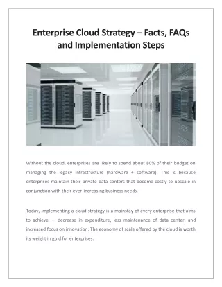enterprise cloud strategy facts faqs