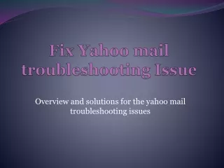 fix yahoo mail troubleshooting issue