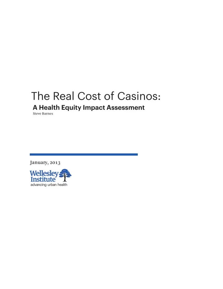 the real cost of casinos a health equity impact