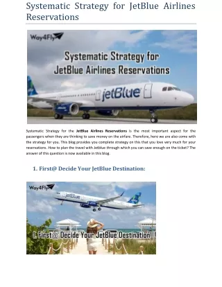 systematic strategy for jetblue airlines