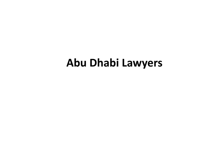 abu dhabi lawyers