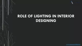 Role of Lighting in interior designing