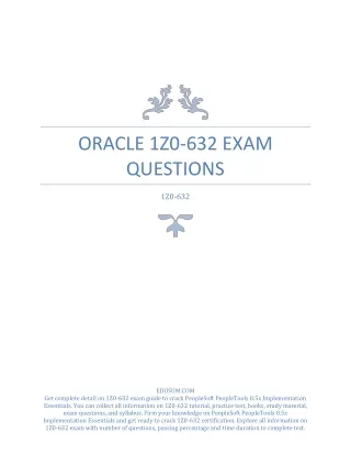 oracle 1z0 632 exam questions