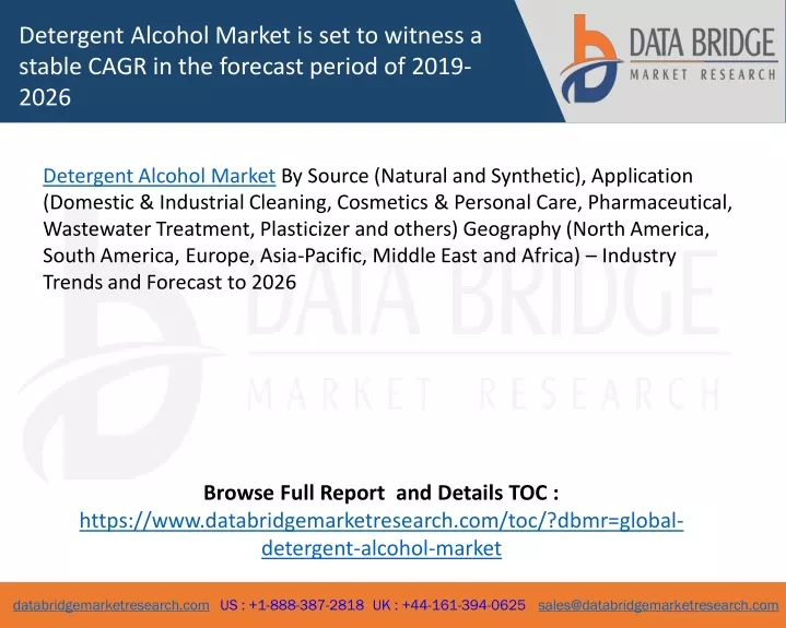 detergent alcohol market is set to witness