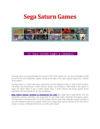 sega saturn games