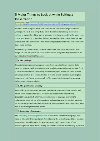 5 major things to look at while editing