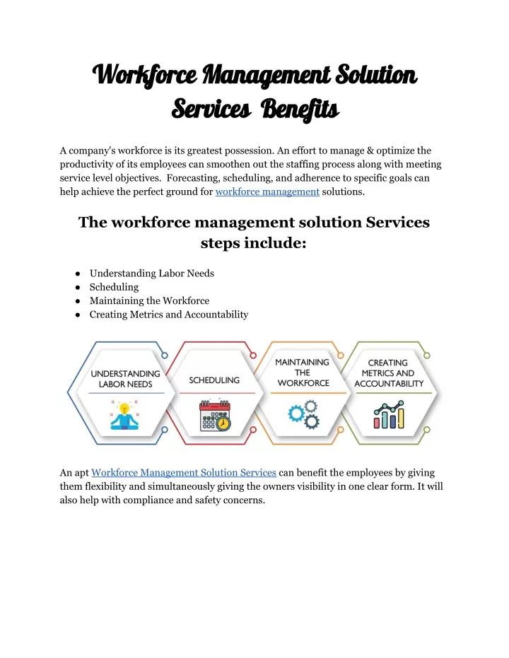 workforce management solution services benefits