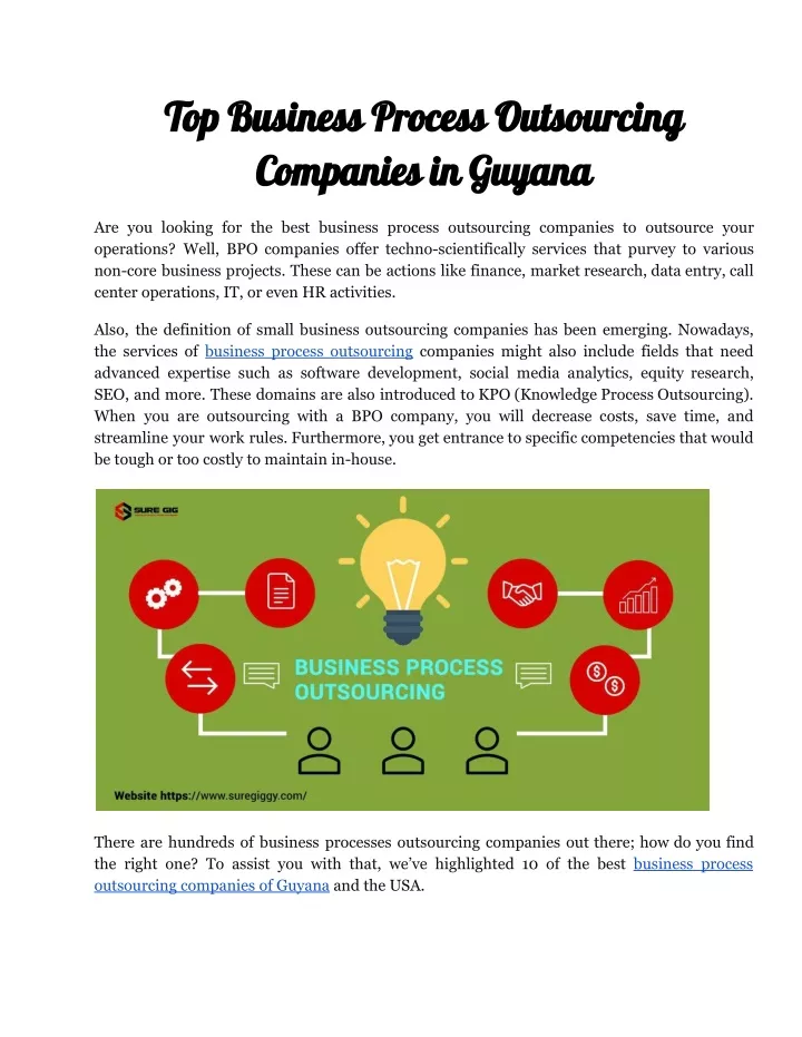 top business process outsourcing companies