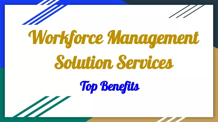 workforce management solution services