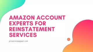Amazon Account Experts For Reinstatement Services