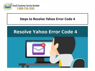 steps to resolve yahoo error code 4