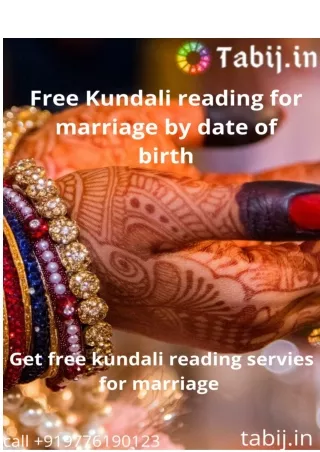 Free Kundali reading for marriage by date of birth