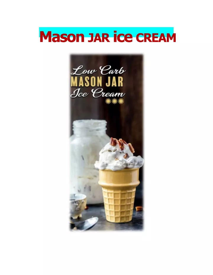 mason jar ice cream