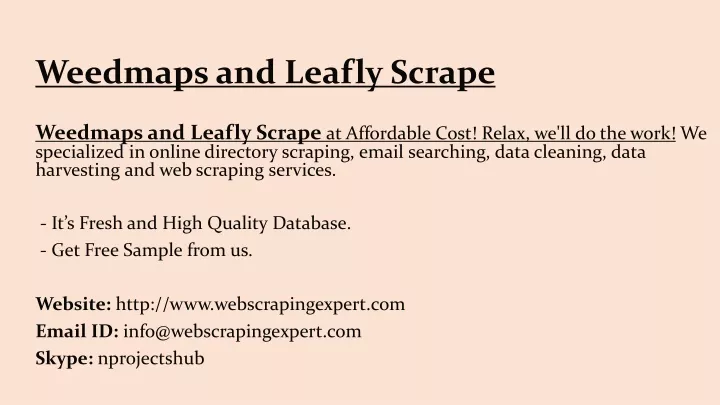 weedmaps and leafly scrape