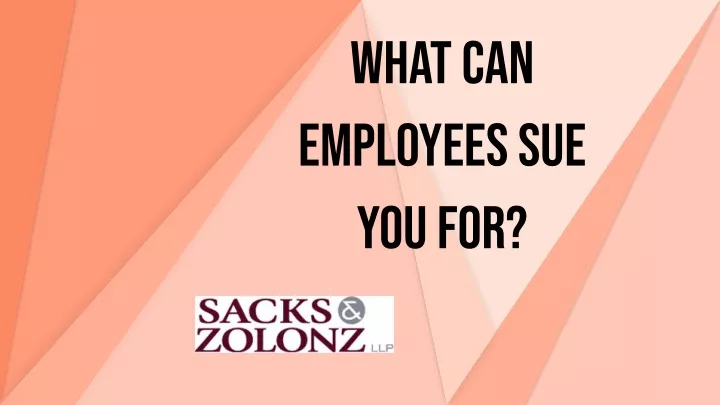 what can employees sue you for