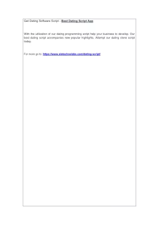 get dating software script best dating script app