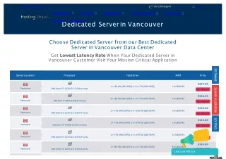 Vancouver Dedicated Server