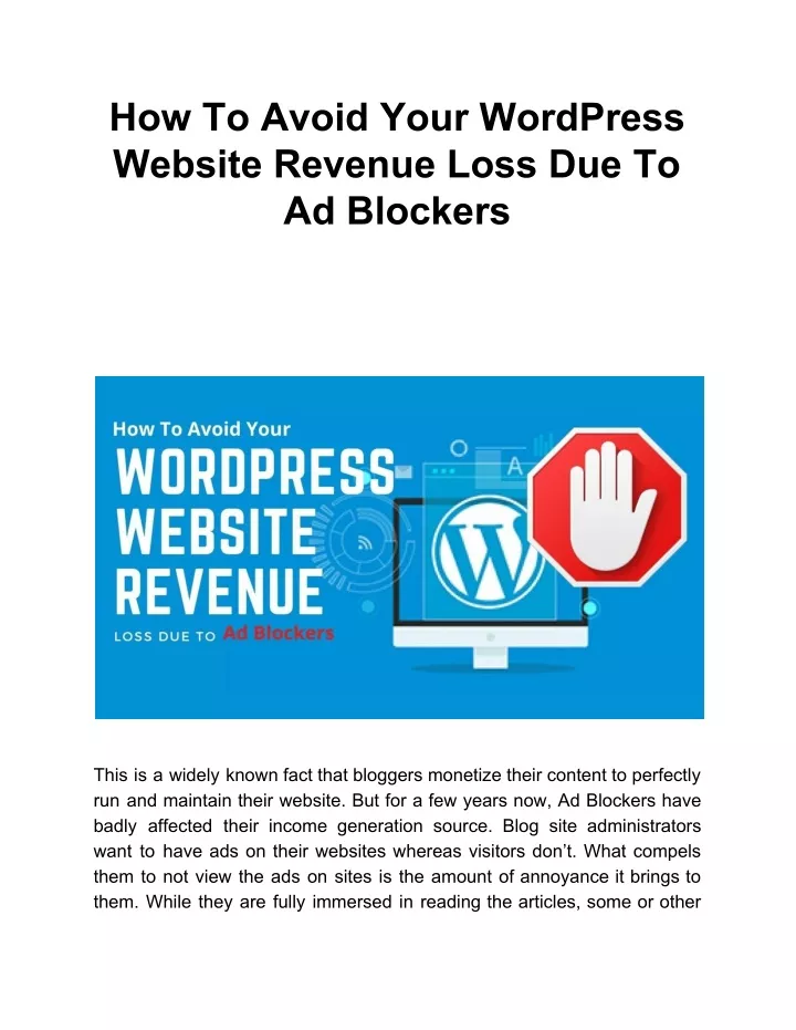 how to avoid your wordpress website revenue loss