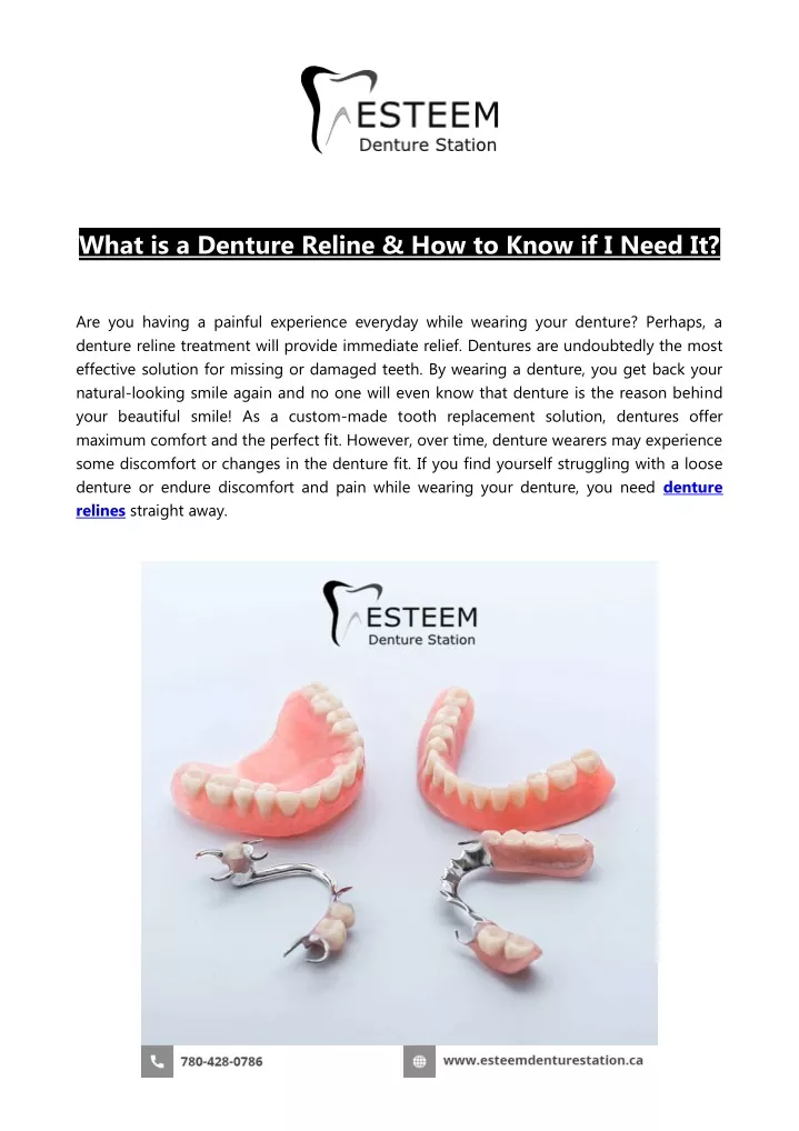 what is a denture reline how to know if i need it