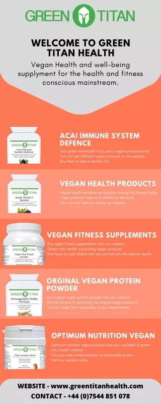 Optimum Nutrition Vegan - Greentitan Health