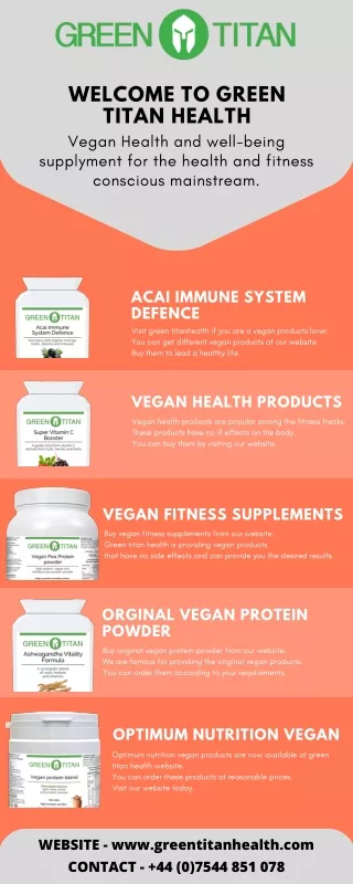 welcome to green titan health vegan health