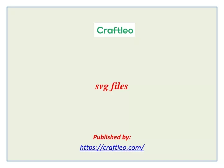 svg files published by https craftleo com