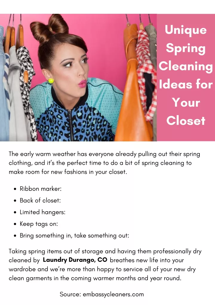 unique spring cleaning ideas for your closet