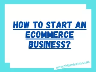 How to Start an eCommerce Business?