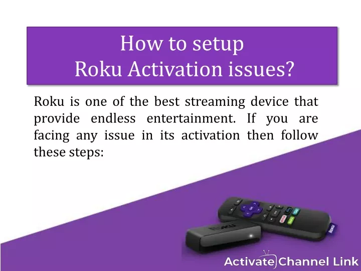 how to setup roku activation issues