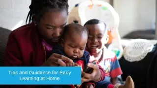 tips and guidance for early learning at home