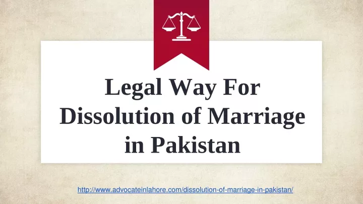 legal way for dissolution of marriage in pakistan
